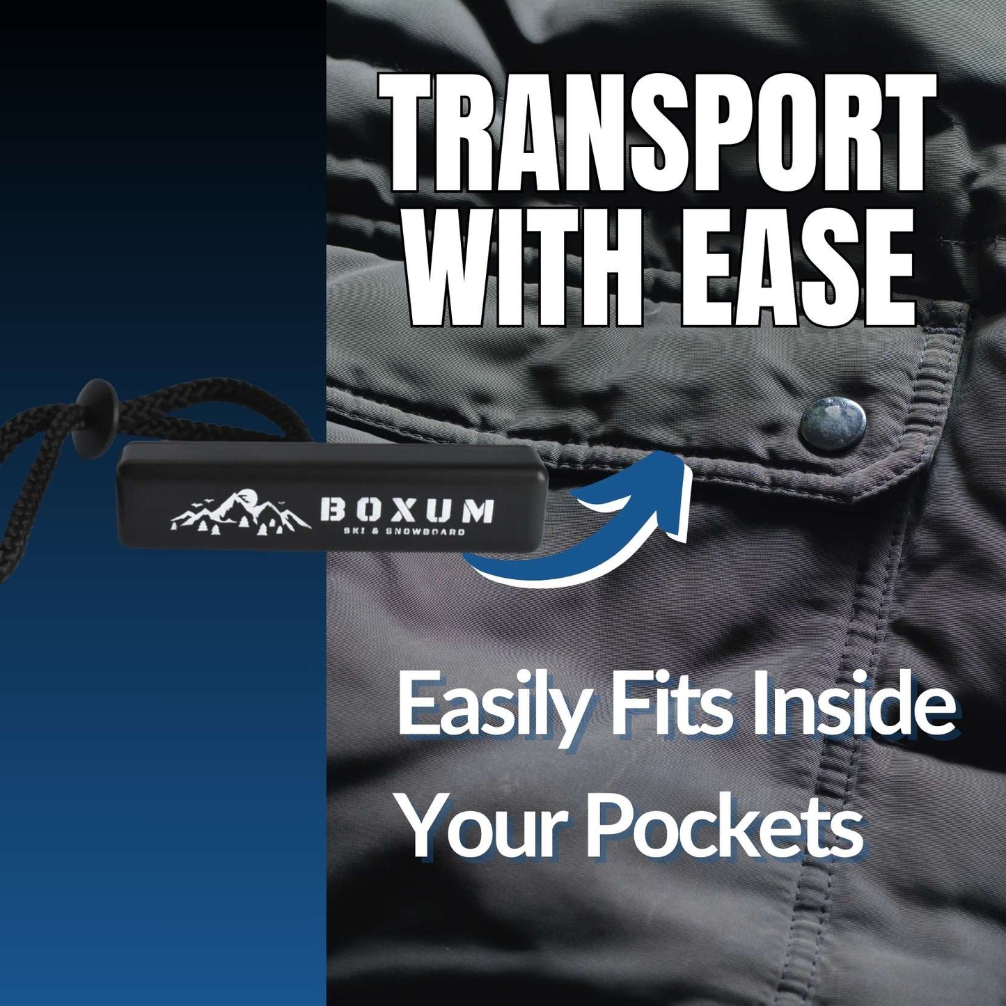 Boxum Ski Boot Carrier Tote and Holder (Black)