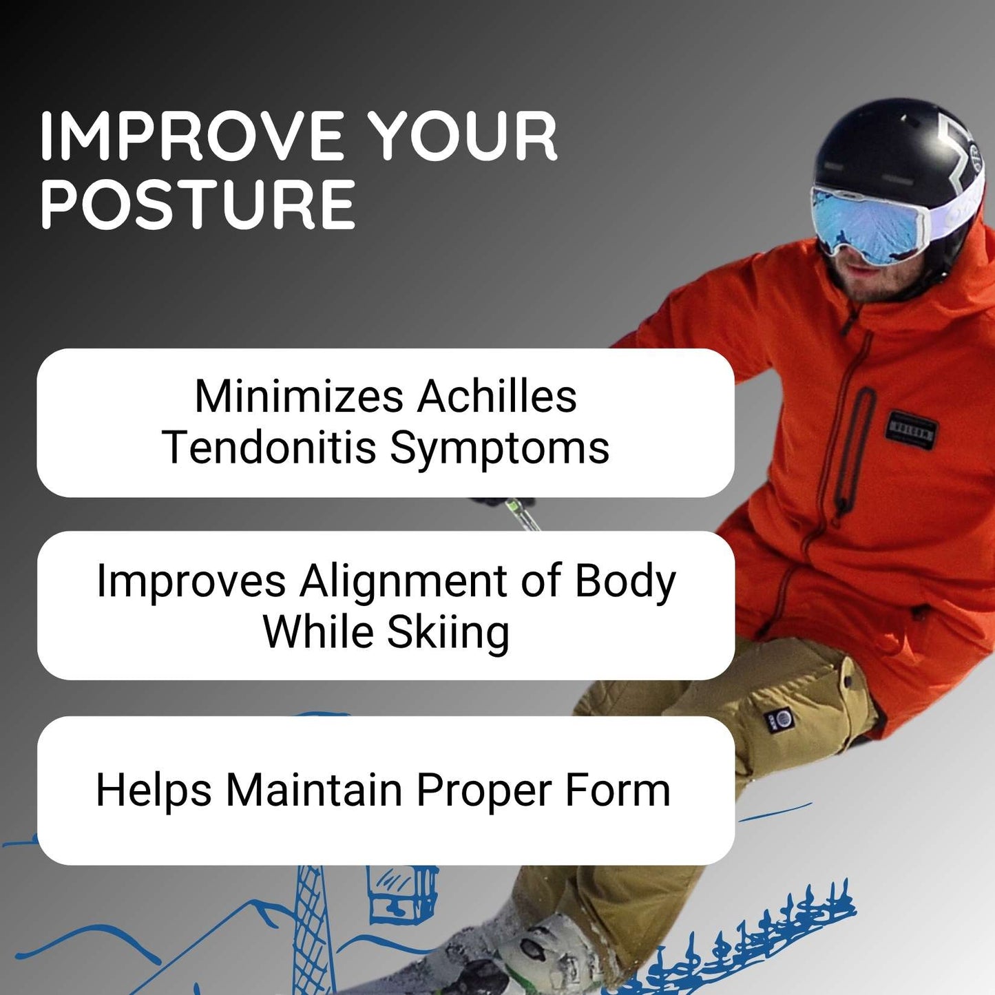 Boxum Ski & Snowboard Boot Inserts Heel Lift Fitting Pads