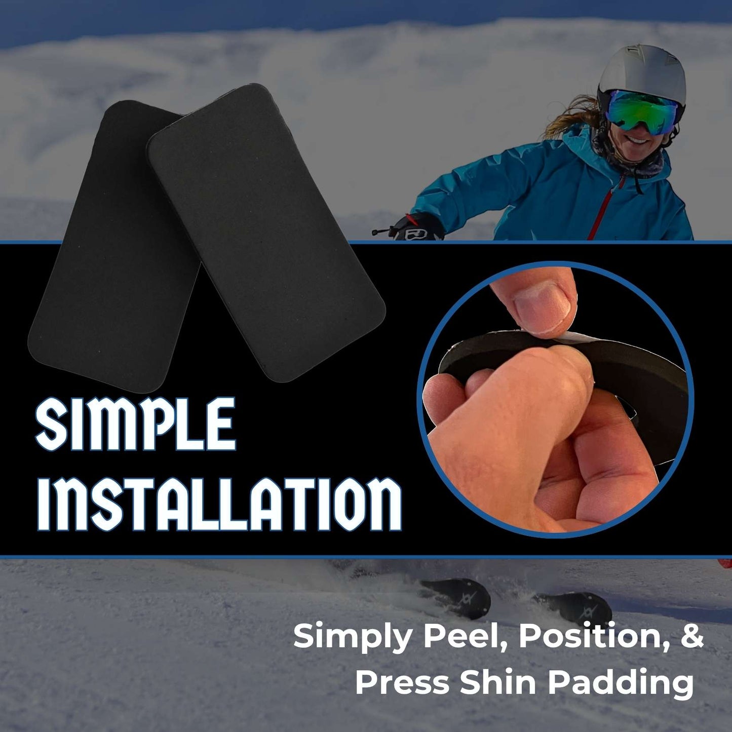 Boxum Ski & Snowboard Shin Pads (Sold in Pairs)