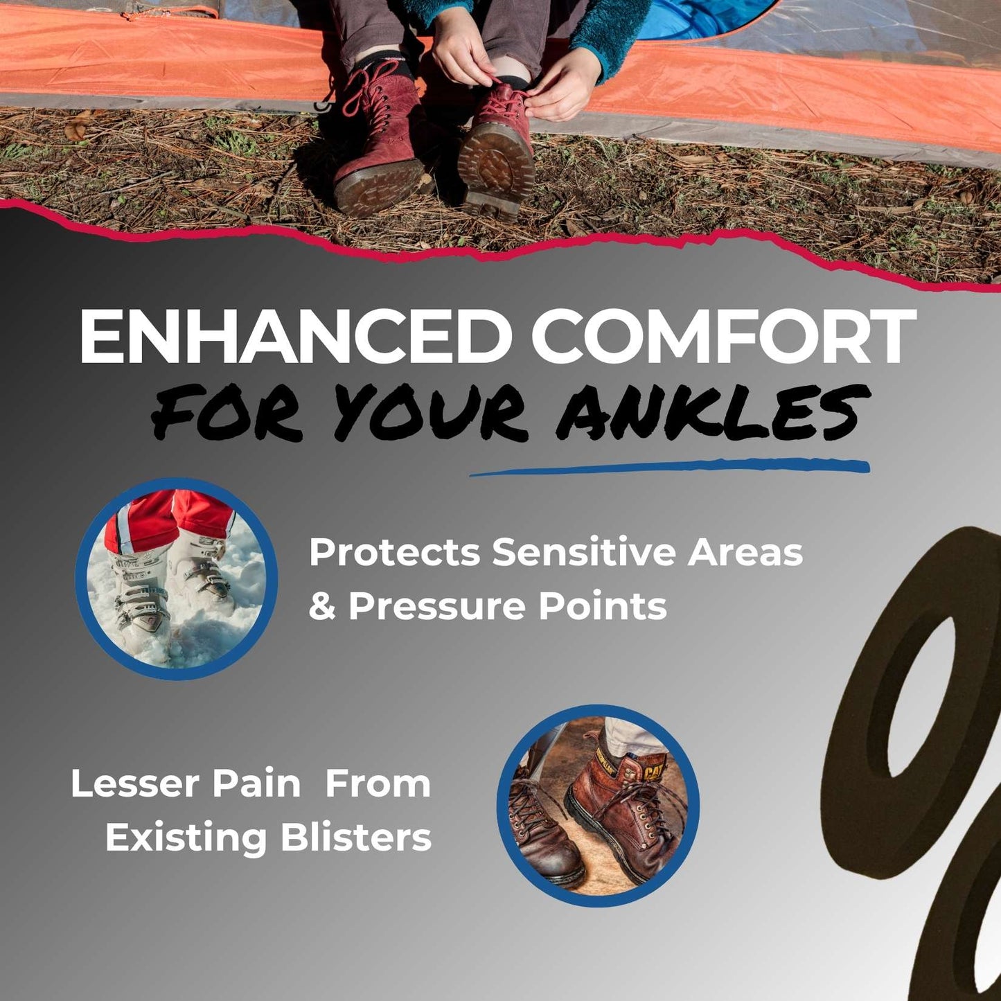 Boxum Ski & Snowboard Ankle Donut Pads (Sold in Pairs)