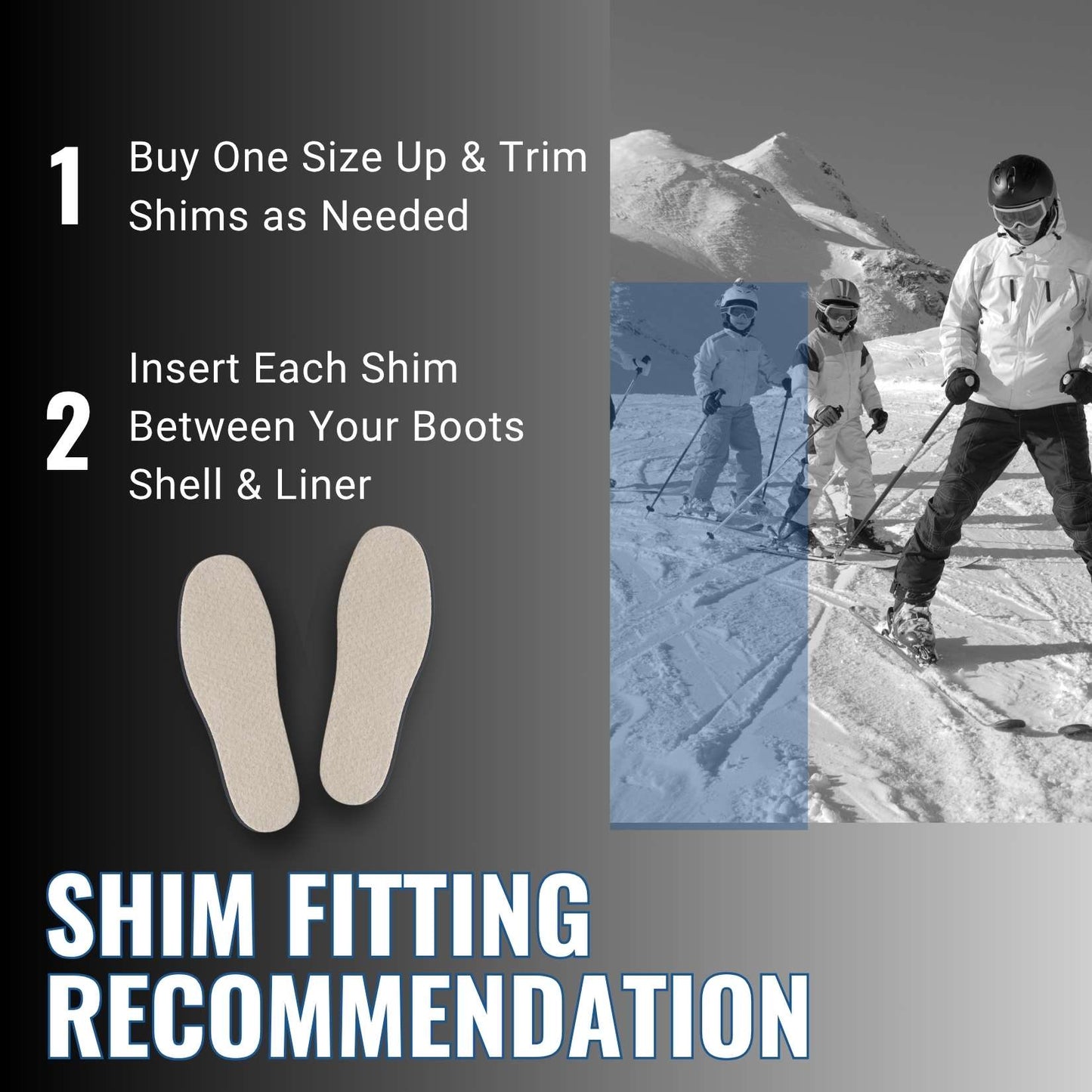 Boxum Ski & Snowboard Boot Shim Insoles Inserts