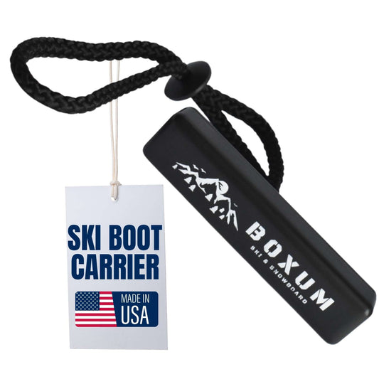 Boxum Ski Boot Carrier Tote and Holder (Black)