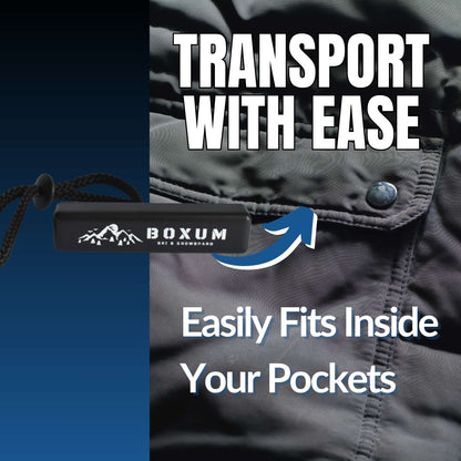 Boxum Ski Boot Carrier Tote and Holder (Black)