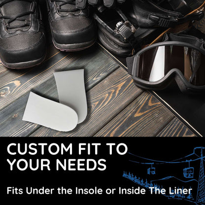 Boxum Ski & Snowboard Boot Inserts Heel Lift Fitting Pads