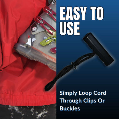Boxum Ski Boot Carrier Tote and Holder (Black)