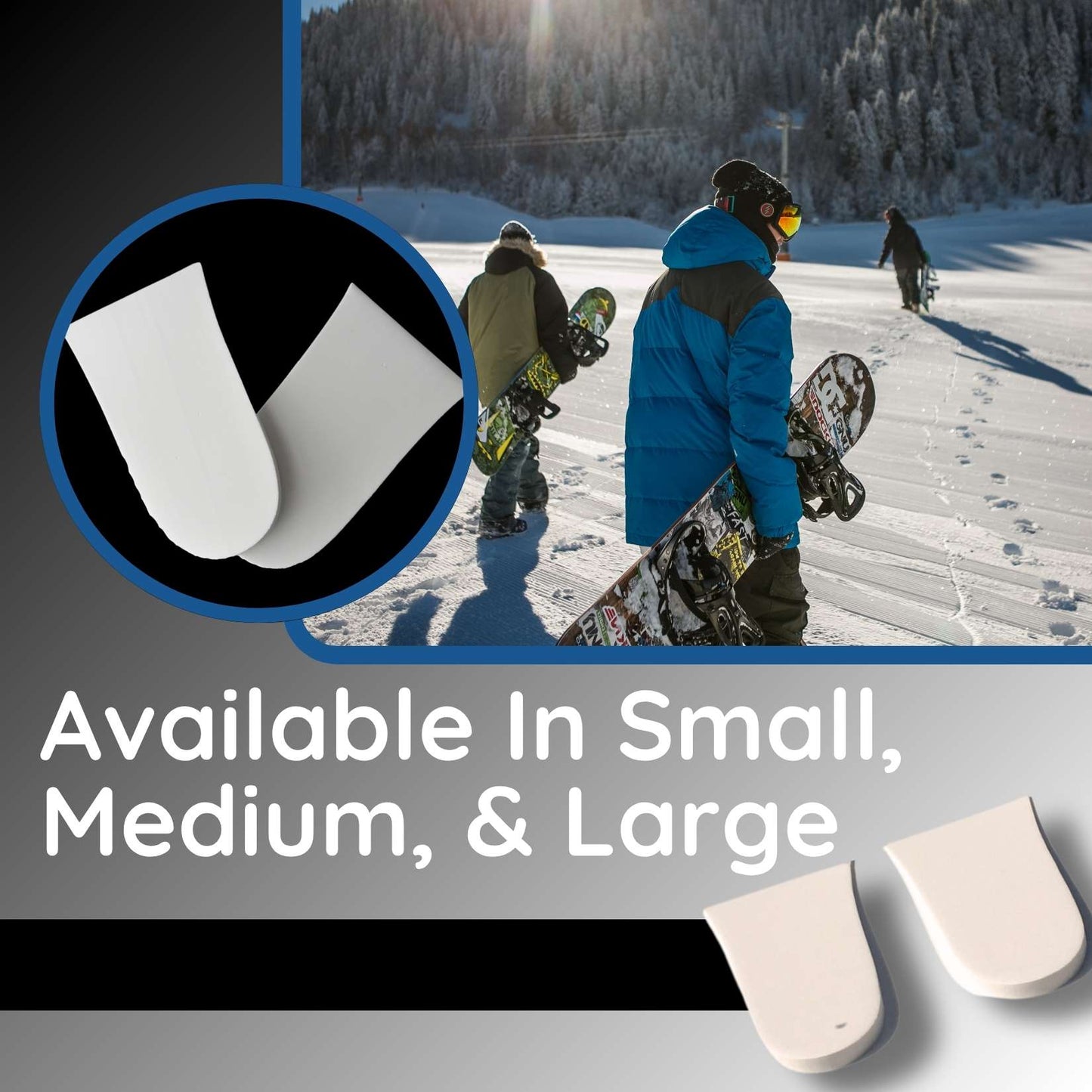 Boxum Ski & Snowboard Boot Inserts Heel Lift Fitting Pads